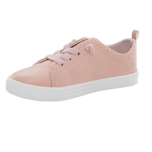 OshKosh B'gosh Other - OSHKOSH NWT Girls Size 1 Pink White Slip-on Sneakers Wipe away tech "Brenda"